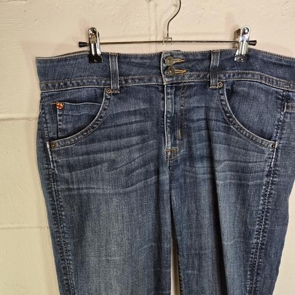 Vtg y2k Hudson signature midrise button flap pocket boot cut flare jeans READ - Picture 6 of 8